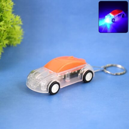 LED Keychain Light in Car Shape Mini Torch Keyring (1 Pc, Random Color)