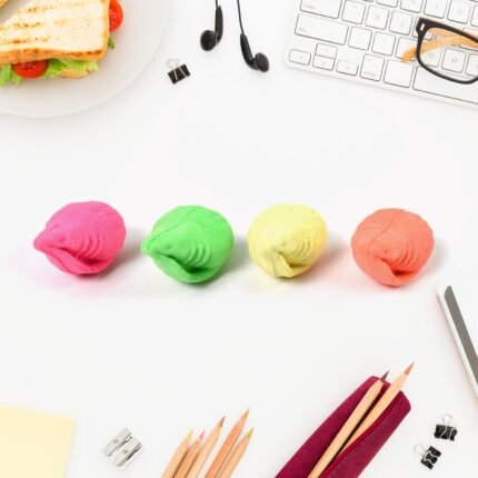 Shankh Shape Eraser Rubber (1 Pc Mix Colour Design)
