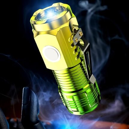 USB Chargeable Mini LED Flashlight Torch Light (1 Pc)