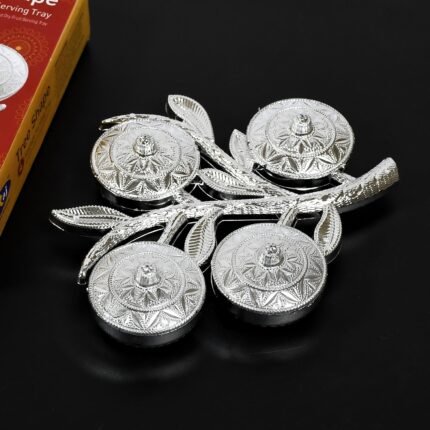 Tree Shape Compartment Mukhwas Dani Serving Tray for Home Kitchen Use